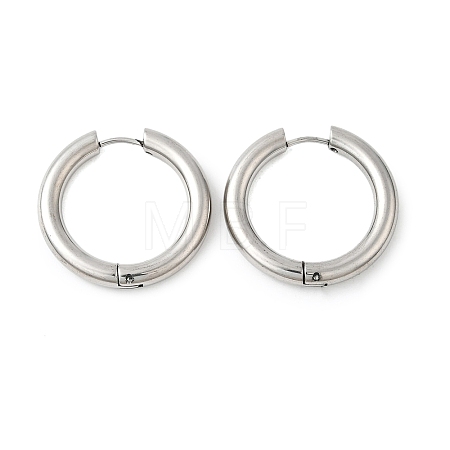 Tarnish Resistant 202 Stainless Steel Huggie Hoop Earrings EJEW-O087-08N-P-1