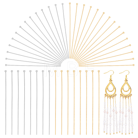 140Pcs 2 Colors 304 Stainless Steel Ball Head Pins STAS-PH0006-77-1