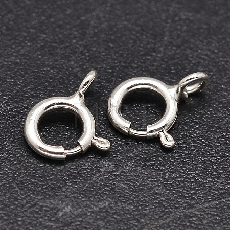 925 Sterling Silver Spring Ring Clasps STER-F014-06F-1