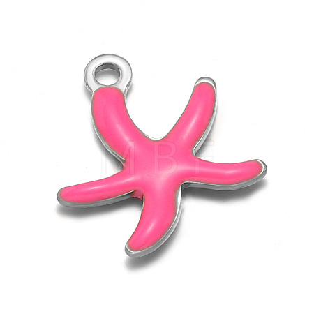 304 Stainless Steel Enamel Charms STAS-D361-04P-03-1