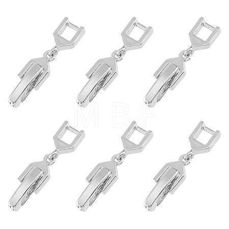 6Pcs Brass Fold Over Clasps KK-FH0007-43B-1