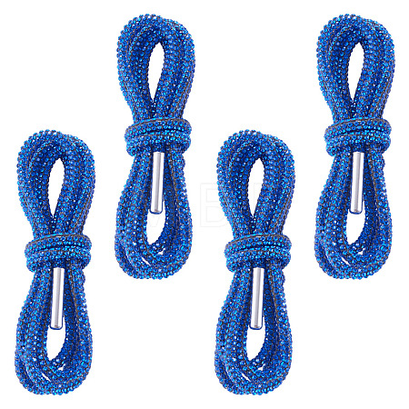 4Pcs Rhinestone Round Cord Shoelace FIND-TA0010-44P-01-1