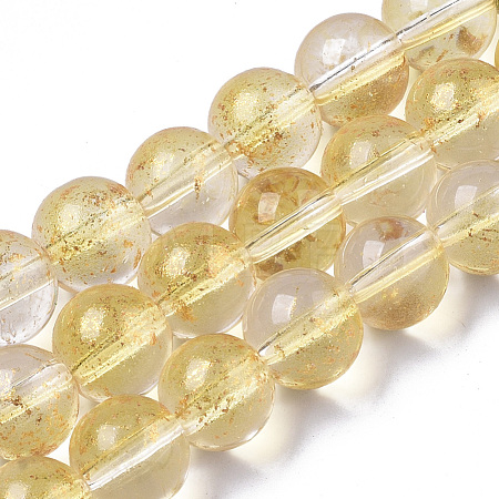 Transparent Spray Painted Glass Bead Strands GLAA-N035-03D-B08-1