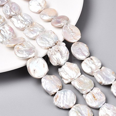 Natural Baroque Keshi Pearl Beads Strands PEAR-S018-06G-1