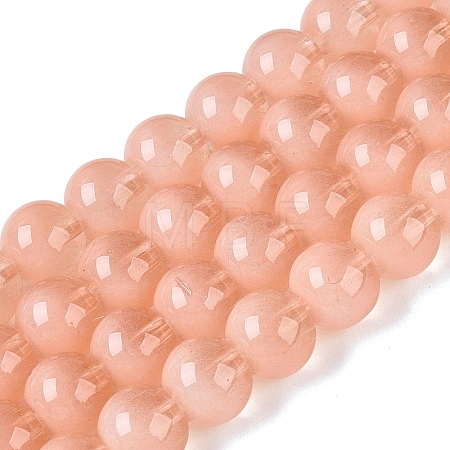 Transparent Glass Imitation Cat Eye Beads Strands GLAA-Q110-01C-15-1