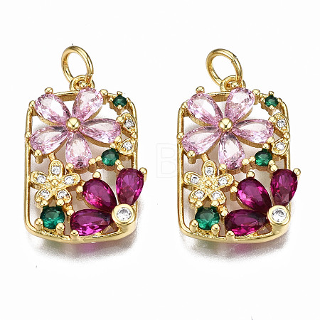 Brass Micro Pave Cubic Zirconia Pendants ZIRC-Q200-010-NF-1
