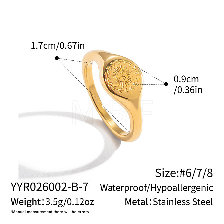 304 Stainless Steel Finger Rings for Women DP0534-4-1