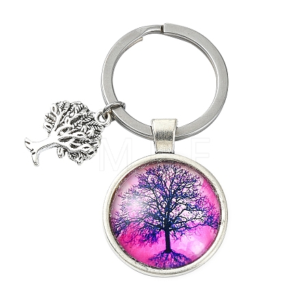 Alloy Glass Keychains KEYC-YW00008-07-1