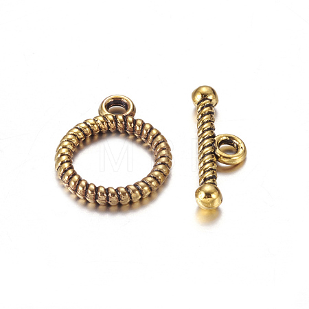 Tibetan Style Alloy Toggle Clasps X-GAC2016-NF-1