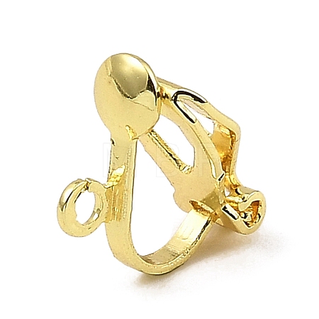 Brass Clip-on Earring Findings KK-Z030-15G-1