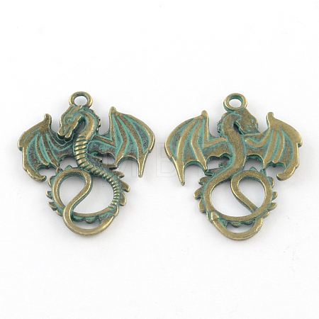 Zinc Alloy Dragon Pendants PALLOY-R065-023-LF-1