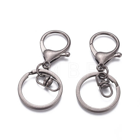 Iron Alloy Lobster Claw Clasp Keychain KEYC-D016-B-1