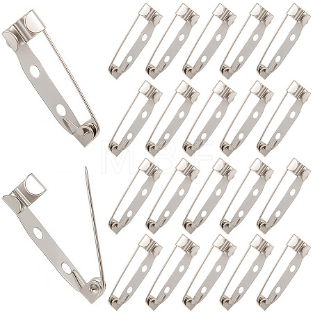 120Pcs Iron Brooch Findings IFIN-SP0001-35P-1