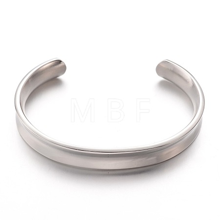 Tarnish Resistant 304 Stainless Steel Cuff Bangles LS-BJEW-G478-P-1