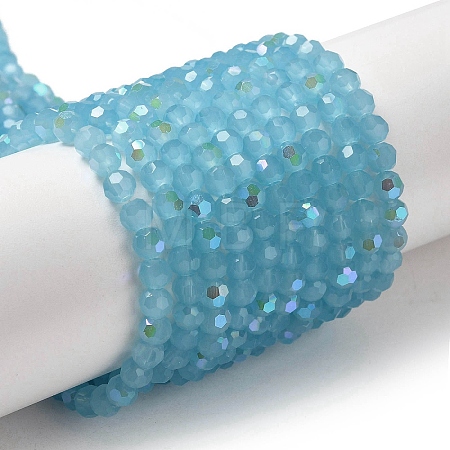 Imitation Jade Glass Beads Strands X-EGLA-A035-J4mm-L04-1