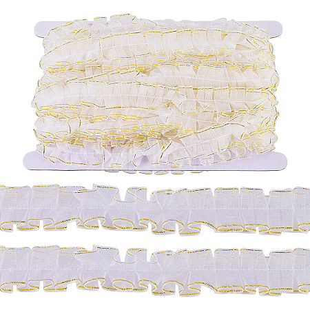 10M Double Layer Polyester Lace Ribbon OCOR-TA0004-14B-1