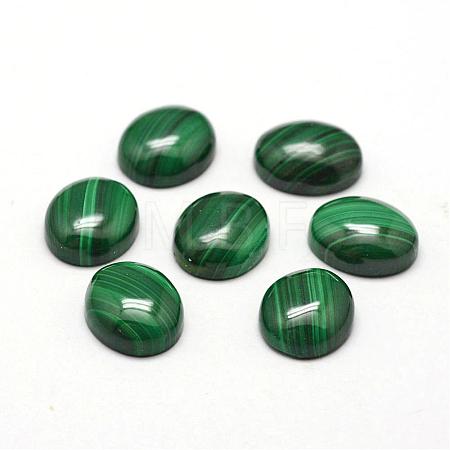 Oval Natural Malachite Cabochons G-O147-03D-1