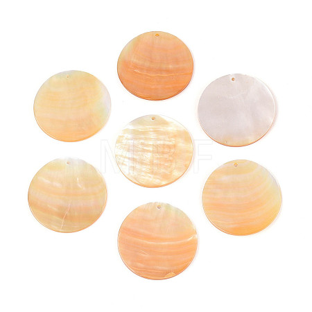 Natural Yellow Shell Pendants BSHE-T014-36B-1