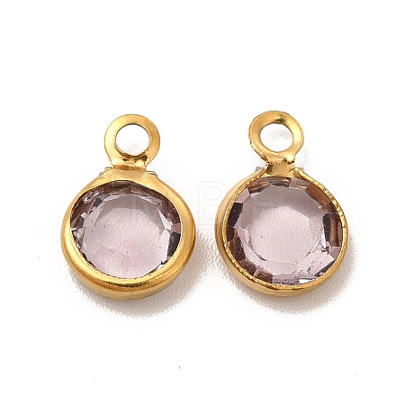 Ion Plating(IP) 304 Stainless Steel with Glass Charms STAS-G305-11G-06-1