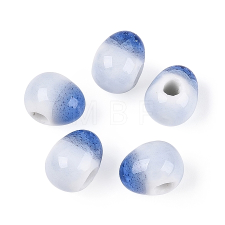Handmade Porcelain Crackle Beads PORC-Q006-12A-1