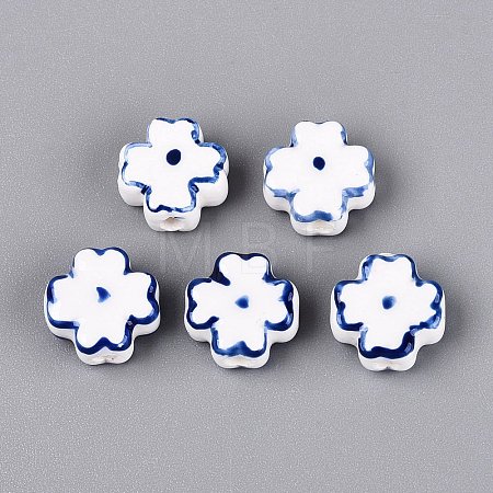 Handmade Porcelain Beads PORC-N012-15B-1