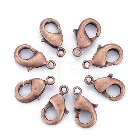 Brass Lobster Claw Clasps X-KK-902-R-NF-1