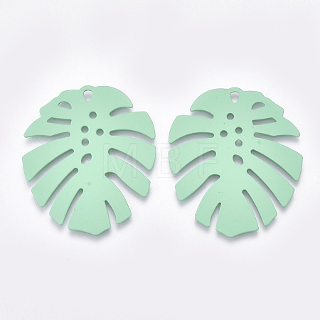 Spray Painted Iron Pendants X-IFIN-S703-08B-1