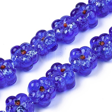 Transparent Handmade Bumpy Lampwork Beads Strands LAMP-S194-022C-1
