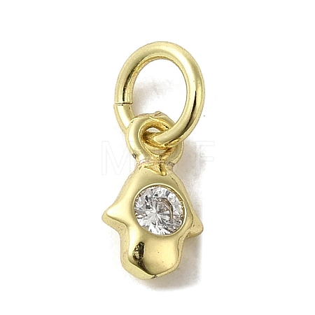 Brass Micro Pave Cubic Zirconia Charms KK-M283-13H-01-1