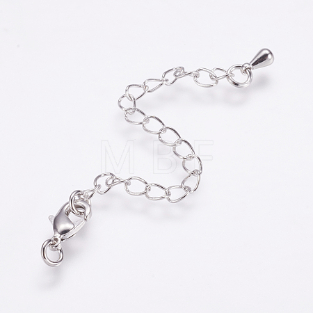 Long-Lasting Plated Brass Chain Extender X-KK-F711-10P-1