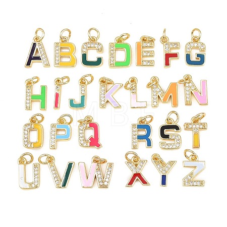 Brass Micro Pave Cubic Zirconia Charms KK-C250-01A-1