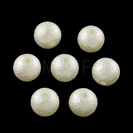 Matte Round ABS Plastic Imitation Pearl Beads X-SACR-R880-8mm-Z24-1