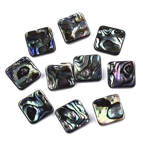 Natural Abalone Shell/Paua Shell Cabochons SSHEL-N034-75B-01-1