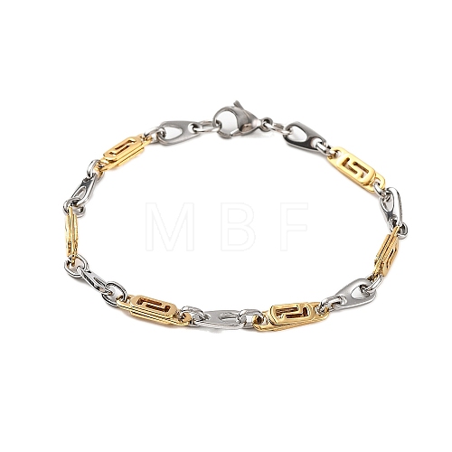 304 Stainless Steel Link Chain Bracelets BJEW-B078-120GP-1