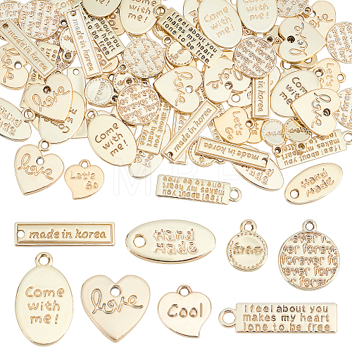   80Pcs 8 Style Eco-Friendly Alloy Pendants FIND-PH0006-06-1