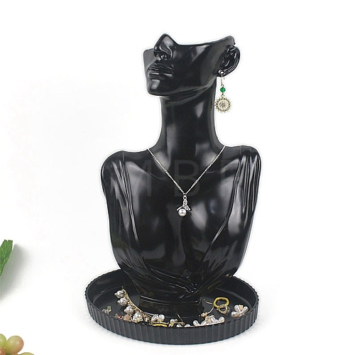 Plastic Model Jewelry Necklace Display Stand PW-WG51552-01-1