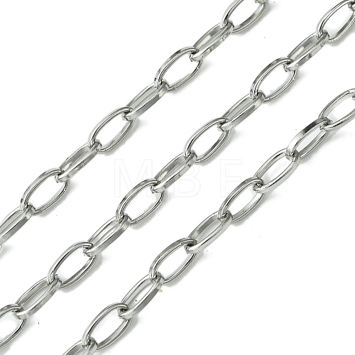 304 Stainless Steel Oval Link Chains CHS-K018-08P-1