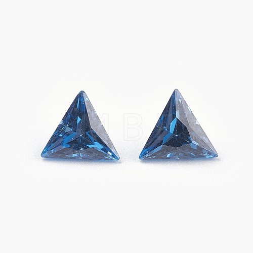 Cubic Zirconia Pointed Back Cabochons ZIRC-WH0001-A04-1