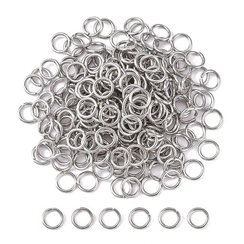 304 Stainless Steel Open Jump Rings X-STAS-E067-08-8mm-1