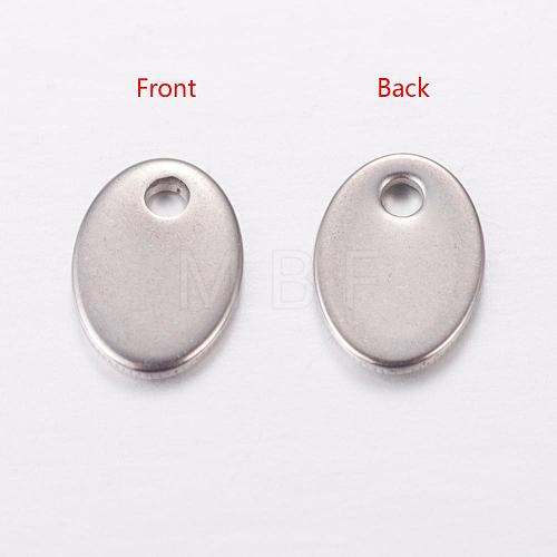 Tarnish Resistant 201 Stainless Steel Stamping Blank Tag Pendants STAS-Q064-1