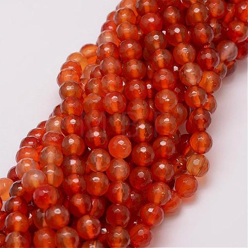 Natural Agate Beads Strands G-G882-8mm-A03-1-1