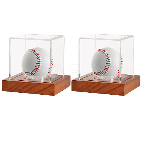 Square Actylic Baseball Display Box ODIS-WH0030-57-1