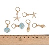 Alloy Ename Leverback Dangle Earrings EJEW-B159-01G-4