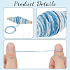 4 Rolls 4 Colors Tie-Dyed Round Cotton Cord WCOR-CY0001-03-6