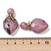 Faceted Natural Rhodonite Pendants G-A225-02G-6
