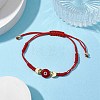 Adjustable Lanmpword Evil Eye Braided Bead Bracelet BJEW-JB11062-01-2