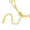 Brass & Round Glass Double Layer Necklaces NJEW-JN04989-5