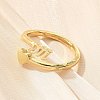 Brass Cuff Rings for Women RJEW-U044-M-3