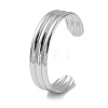 304 Stainless Steel Cuff Bangles for Women BJEW-Z078-15P-1