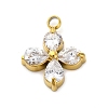 304 Stainless Steel Micro Pave Cubic Zirconia Pendants X-STAS-U042-06G-05-1